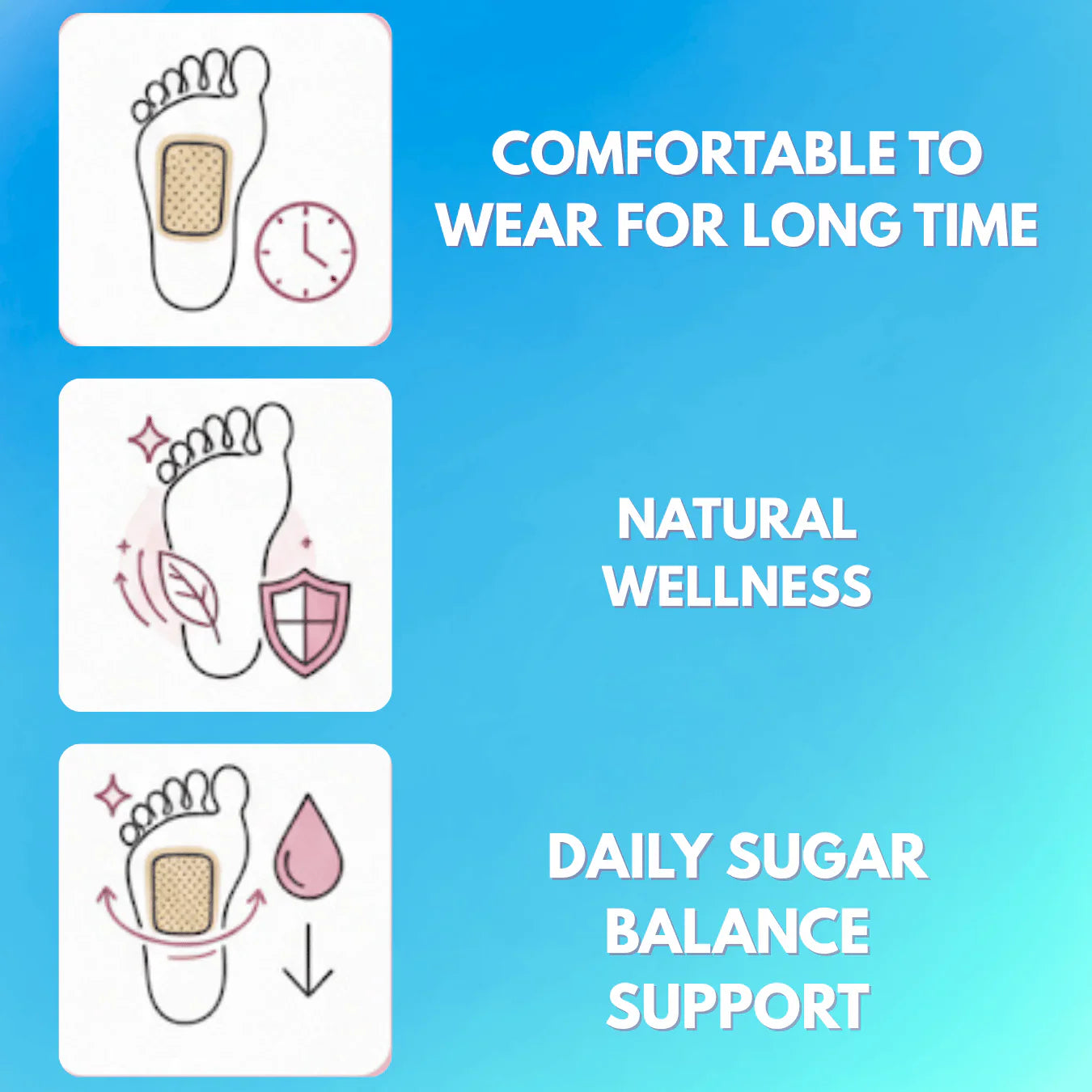 New Patches for High Blood Sugar and Diabetes Plasters Natural Herbal | Herbal Foot Patch for Blood Circulation & Glucose Balance(1 BOX = 20 PATCHES-BUY 1 GET 3 FREE)