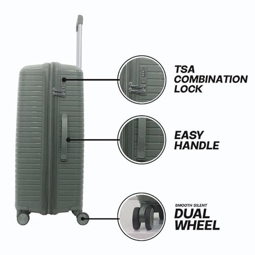 AMERICAN TRAVELLER 3 Pc Set 55 Cms 65 Cms 75 Cms Small Medium Large Trolley Bags