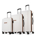 Aristocrat Atlas Set of 3 Trolley Bag Hard Luggage Smooth 8-Wheel Suitcase  3 Years Warranty  Off White