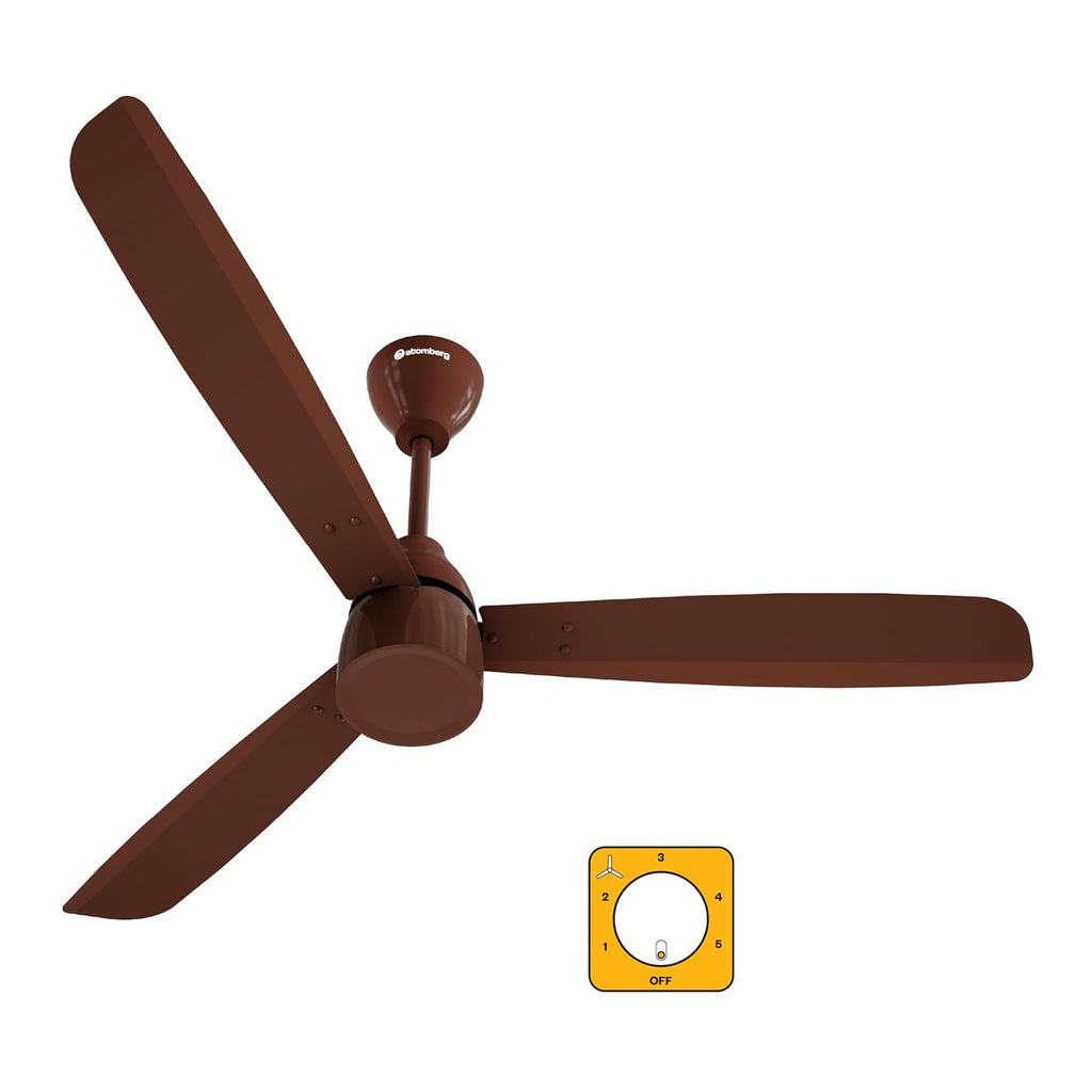 Atomberg Renesa Prime 1200mm BLDC Motor Ceiling Fan with Remote | High Air Delivery | LED Speed Indicator | Ultra-Silent | 3 Year Warranty (Black)