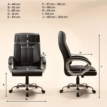 GREEN SOUL Kiev Orthopedic Office Chair | Ergonomic Design with Rocking Function | Leatherette Adjustable Arm Chair