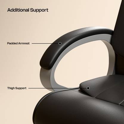 GREEN SOUL Kiev Orthopedic Office Chair | Ergonomic Design with Rocking Function | Leatherette Adjustable Arm Chair