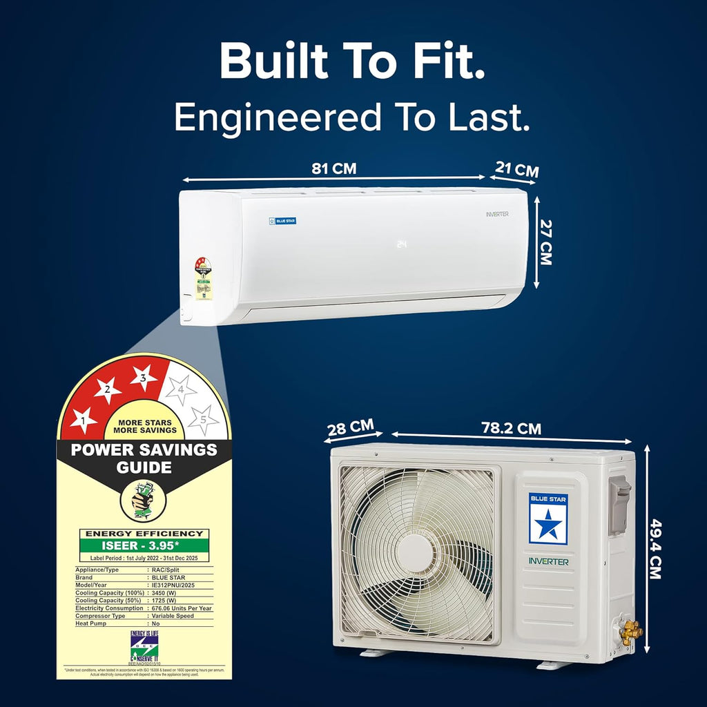 MarQ by Flipkart 2026 Model 1 Ton 3 Star 5-in-1 Convertible Split Inverter AC | Turbo Cool | Auto Clean | Wi-Fi Ready