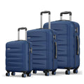 Safari Jupiter 8 Wheels Set of 3 Cabin Medium Large Trolley Bags Hard Luggage